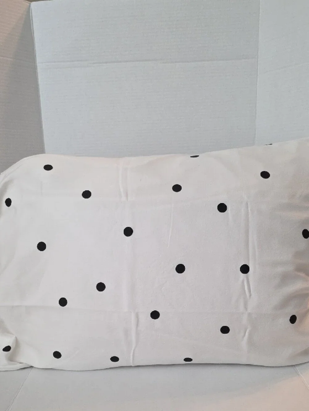 Kate Spade White Black Polka Dot Cotton Standard Pillowcase